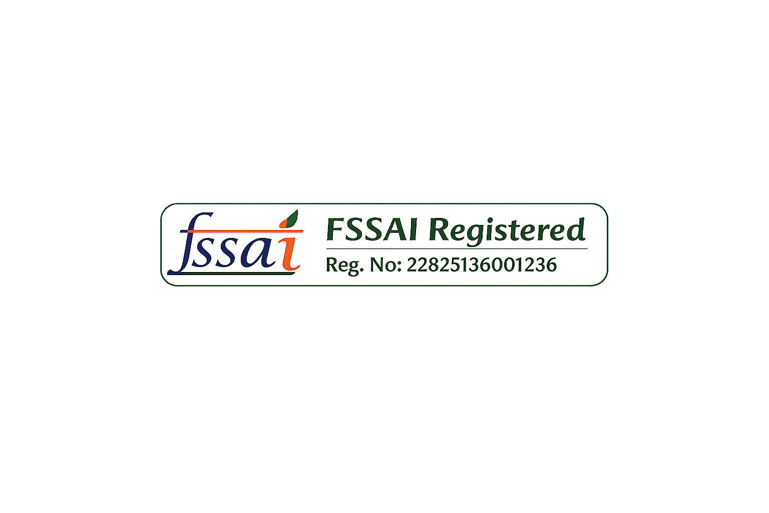 FSSAI Registered 22825136001286
